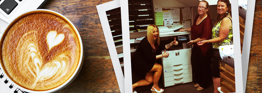 Cool Clients - Tile Fusion enjoying their new Sharp Photocopier